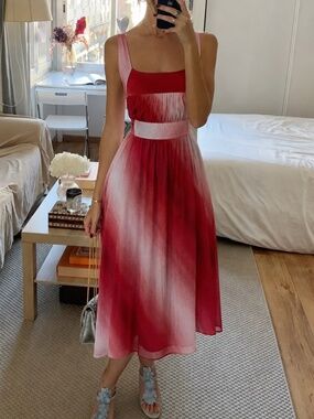 Mexx Ombre Midi Dress Empire Waist Size Medium NWT Sleeveless Formal